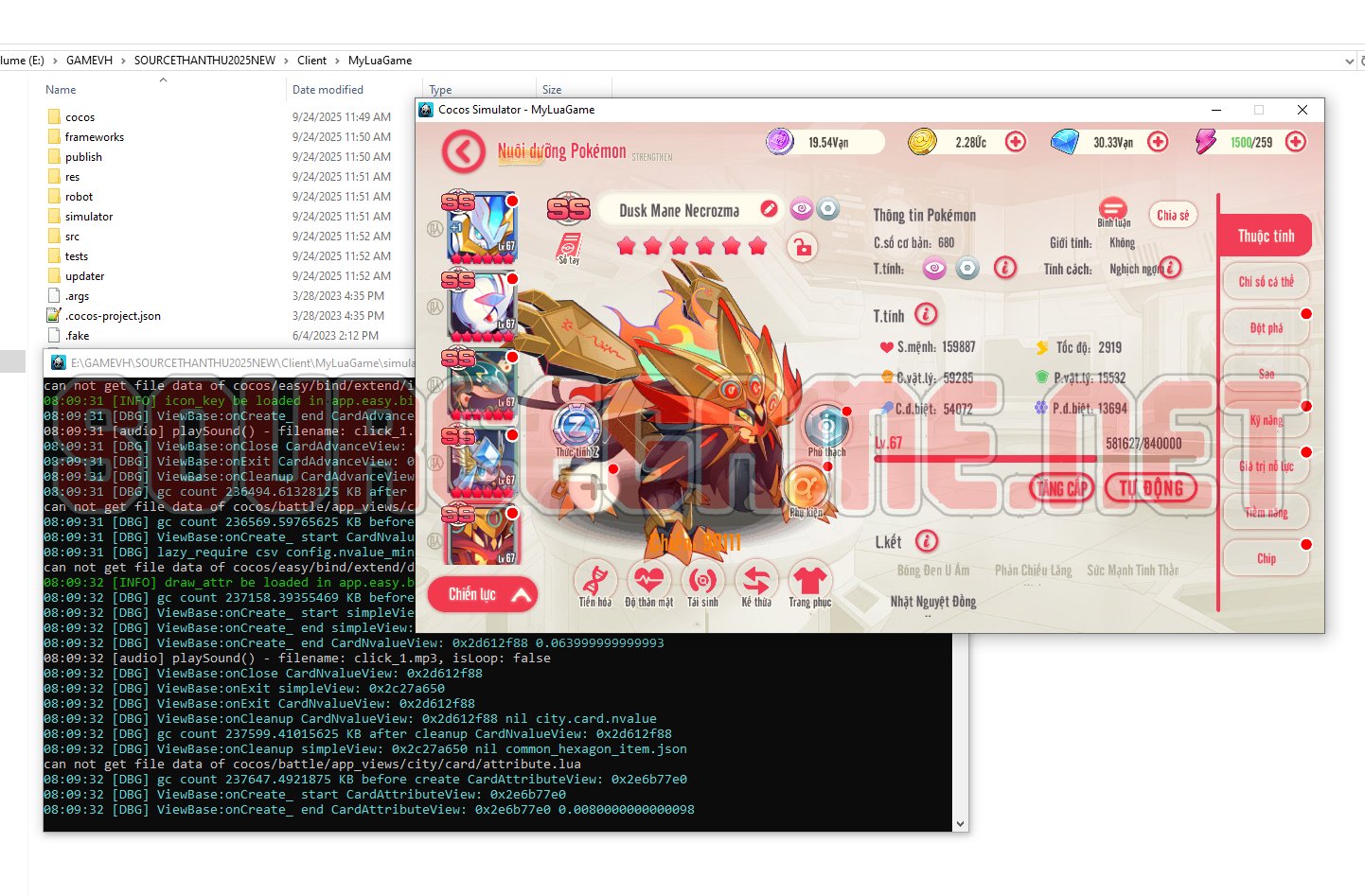 [FULL SOURCE] THẦN THÚ ĐẠI CHIẾN - GAME THẺ TƯỚNG POKÉMON
