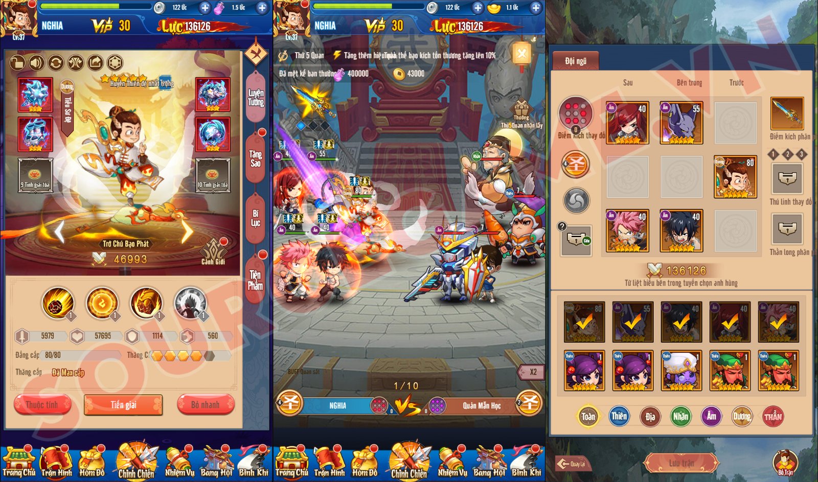 [H5] TÂN TIẾU LÂM - GAME ĐẤU TƯỚNG ĐẠI CHIẾN ANIME